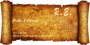Rab Edina névjegykártya